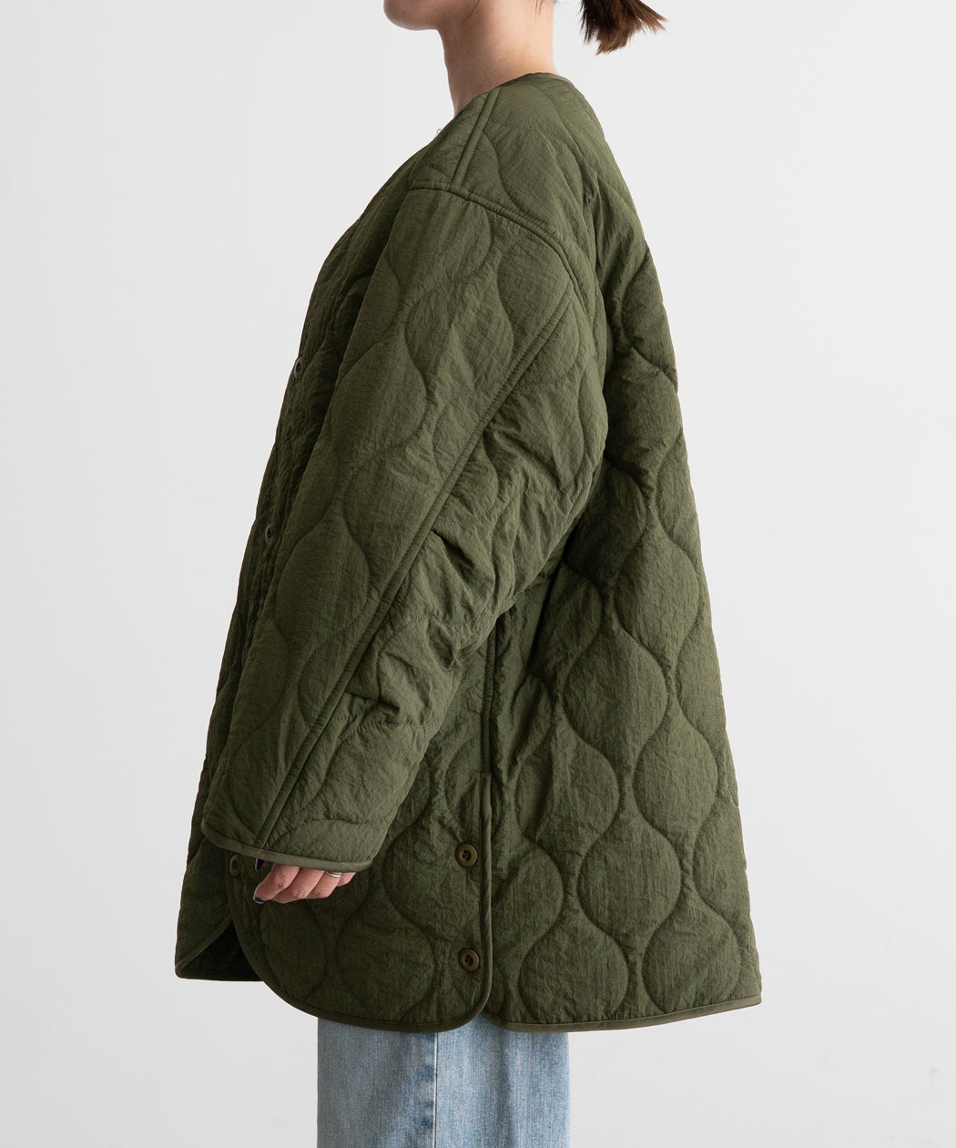ASYMMETRY QUILTED COAT