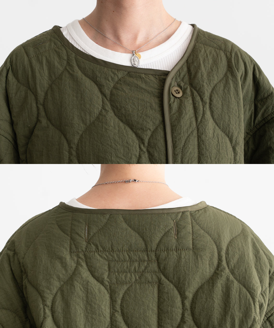 ASYMMETRY QUILTED COAT