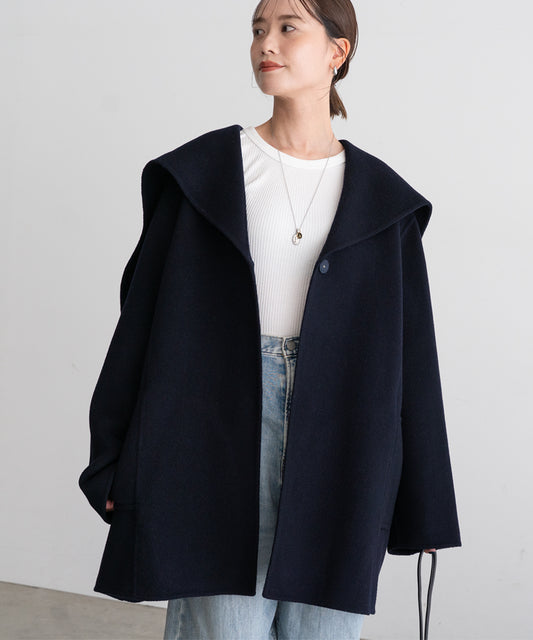 WOOL SAILOR-COLLAR COAT