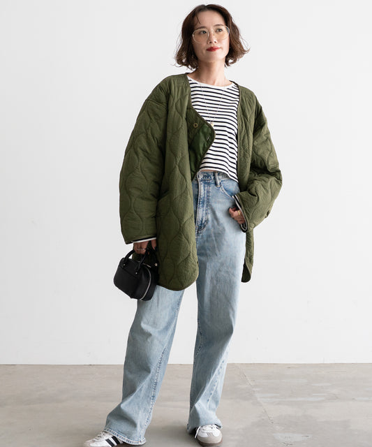 ASYMMETRY QUILTED COAT