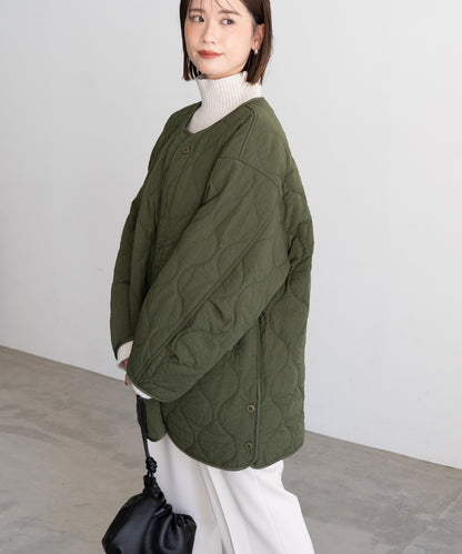 ASYMMETRY QUILTED COAT