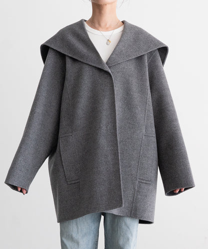 WOOL SAILOR-COLLAR COAT