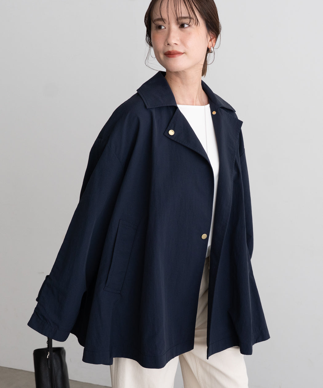 NYLON A-LINE COAT