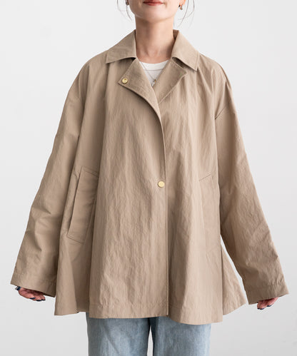 NYLON A-LINE COAT