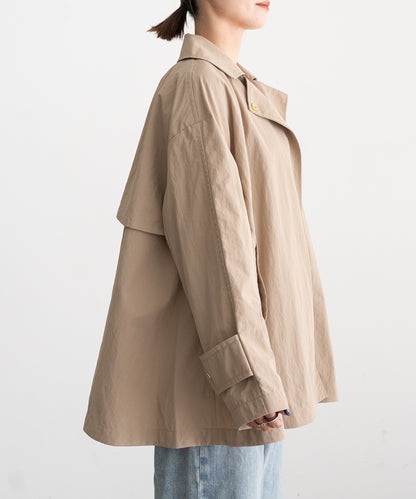 NYLON A-LINE COAT