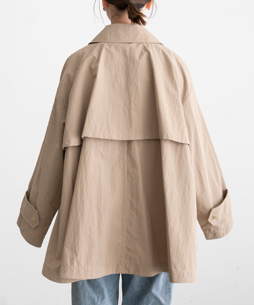 NYLON A-LINE COAT
