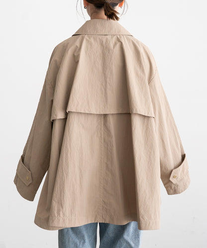 NYLON A-LINE COAT