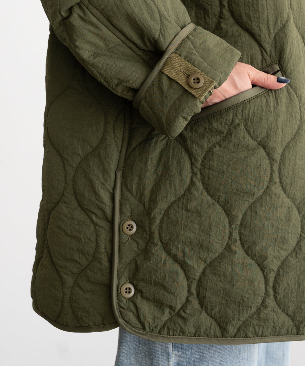 ASYMMETRY QUILTED COAT