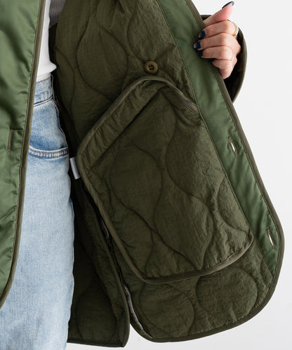 ASYMMETRY QUILTED COAT