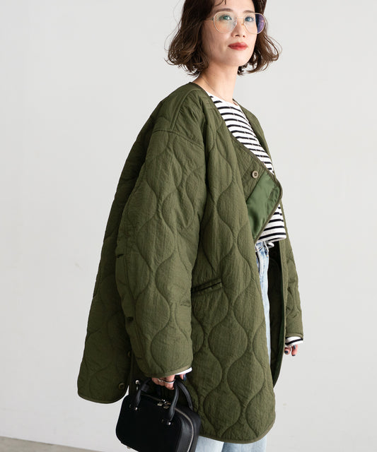 ASYMMETRY QUILTED COAT