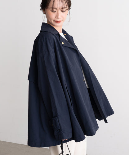 NYLON A-LINE COAT