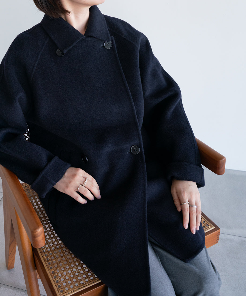 DOUBLE FACE WOOL P-COAT