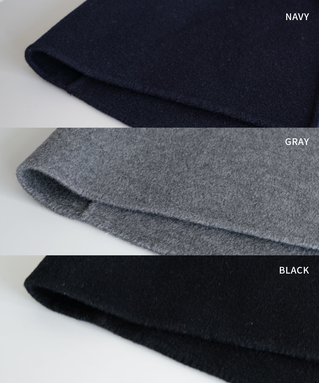 WOOL NO-COLLAR COAT