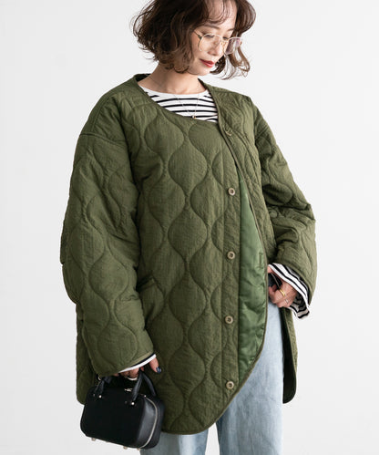 ASYMMETRY QUILTED COAT