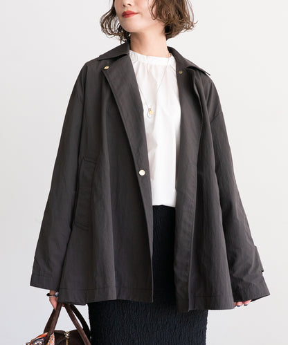 NYLON A-LINE COAT
