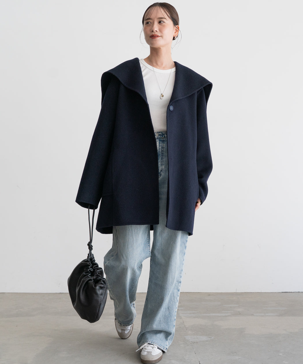 WOOL SAILOR-COLLAR COAT