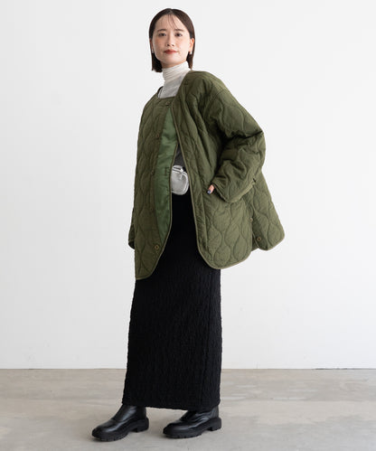 ASYMMETRY QUILTED COAT