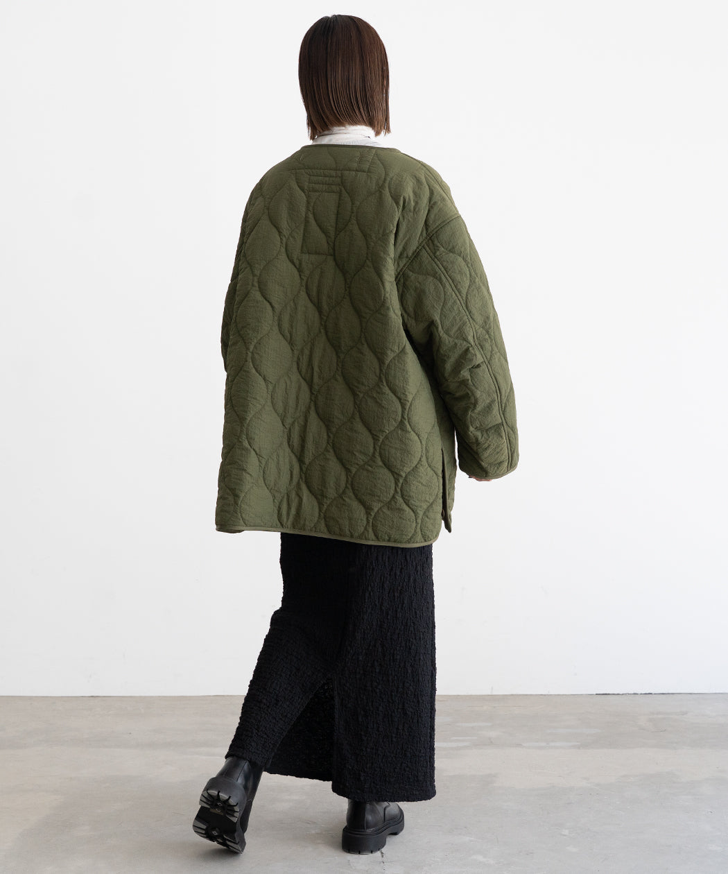 ASYMMETRY QUILTED COAT