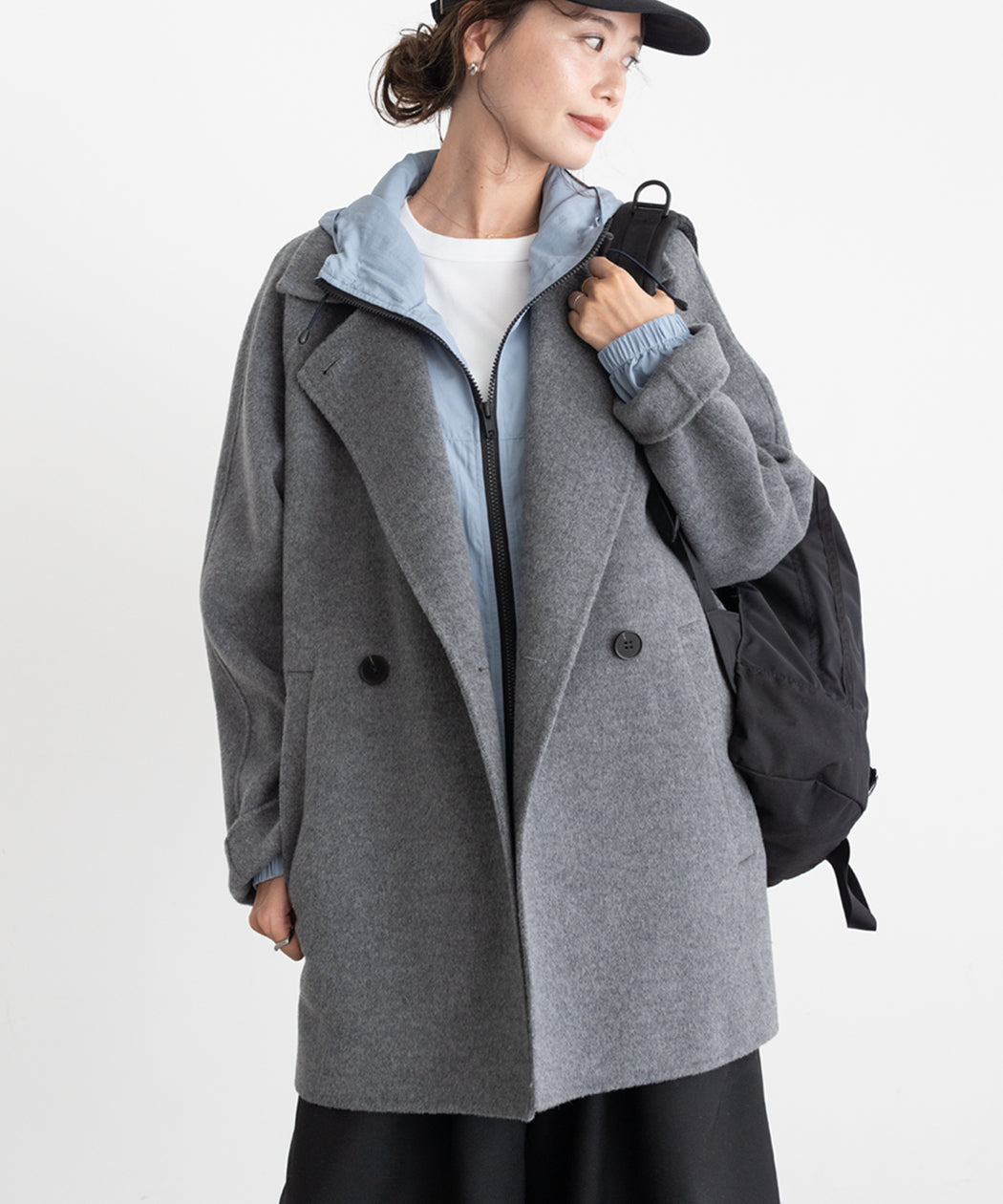 DOUBLE FACE WOOL P-COAT