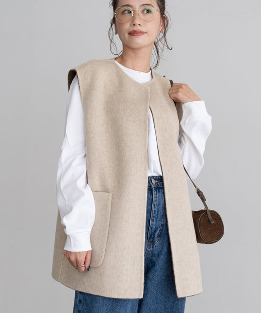 REVERSIBLE WOOL GILET