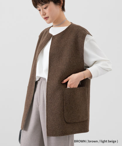REVERSIBLE WOOL GILET
