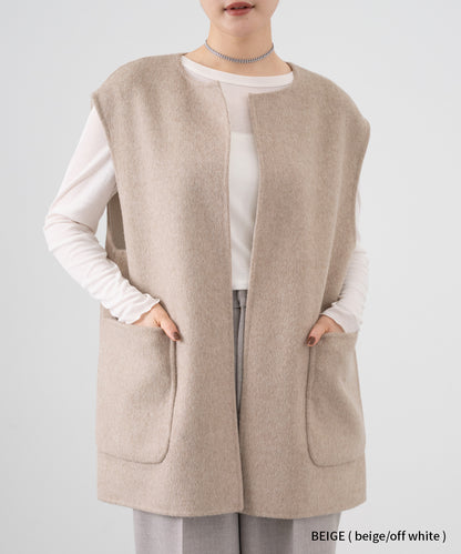 REVERSIBLE WOOL GILET