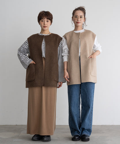 REVERSIBLE WOOL GILET