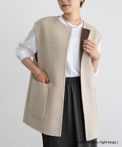 REVERSIBLE WOOL GILET
