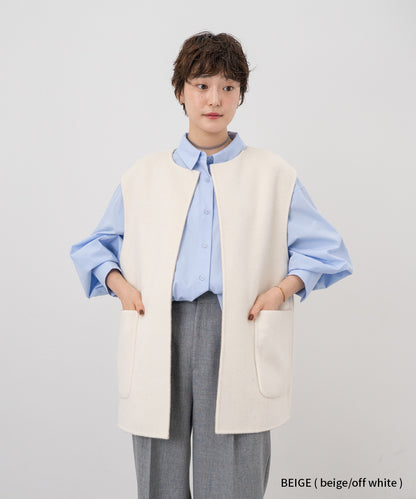 REVERSIBLE WOOL GILET