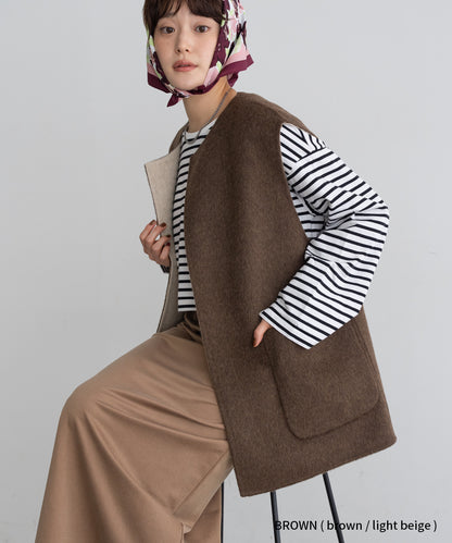 REVERSIBLE WOOL GILET