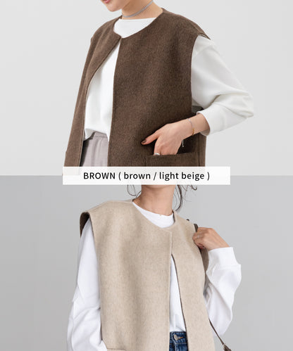 REVERSIBLE WOOL GILET