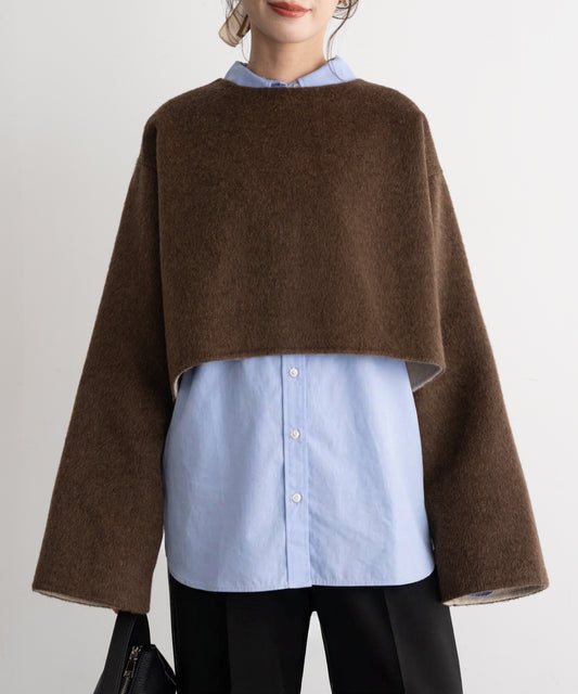 REVERSIBLE WOOL PULLOVER
