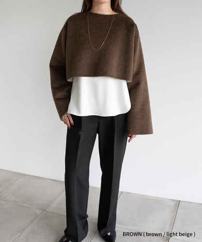 REVERSIBLE WOOL PULLOVER