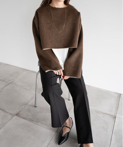 REVERSIBLE WOOL PULLOVER